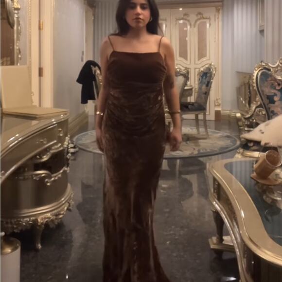 ZARA STRAPPY VELVET DRAPED MIDDI DRESS - Picture 4 of 11